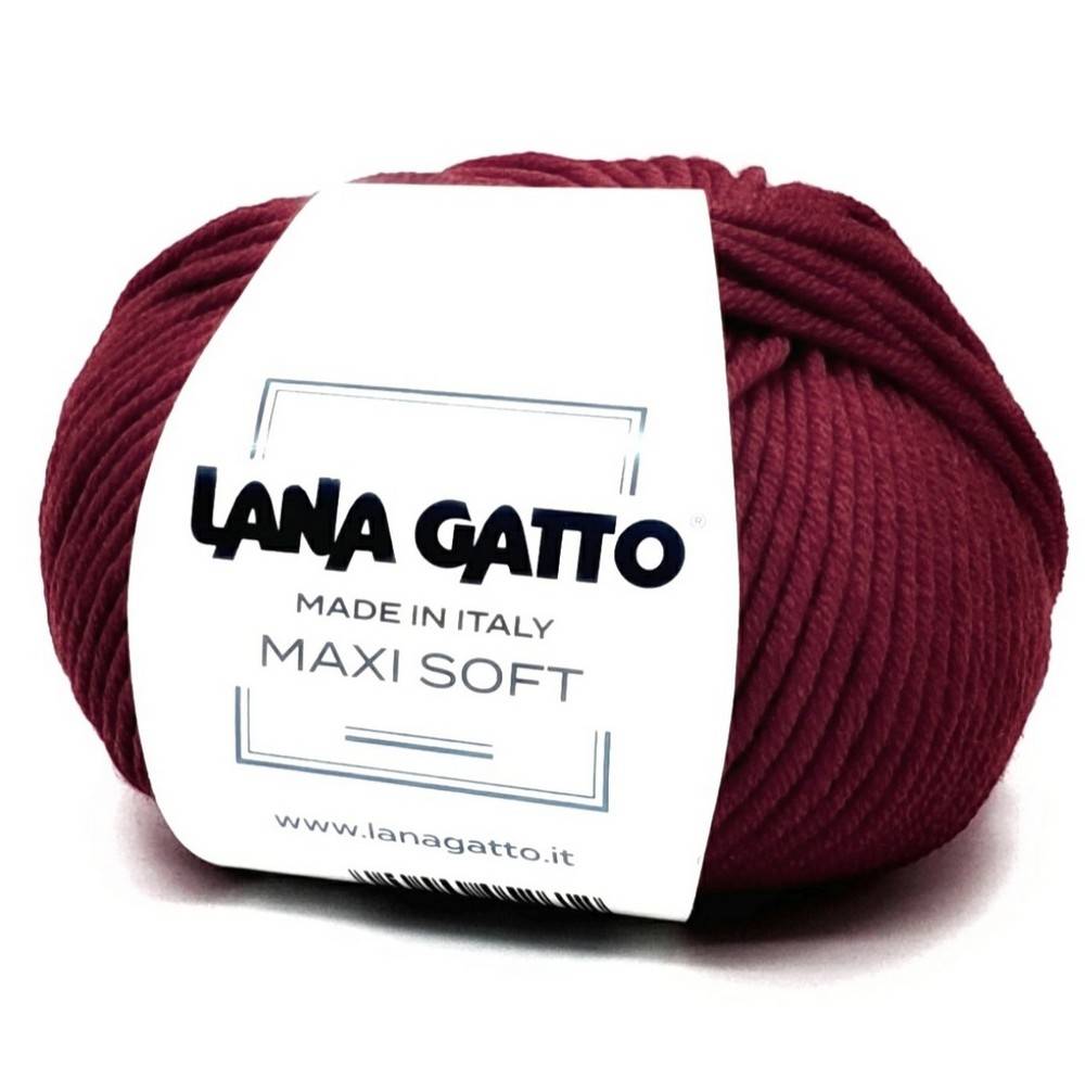 Пряжа Lana Gatto MAXI SOFT (Цвет: 10105 бордо)