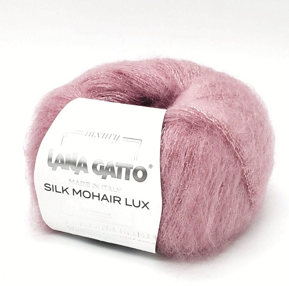 Пряжа Lana Gatto SILK MOHAIR LUX (Цвет: 14393 роза)