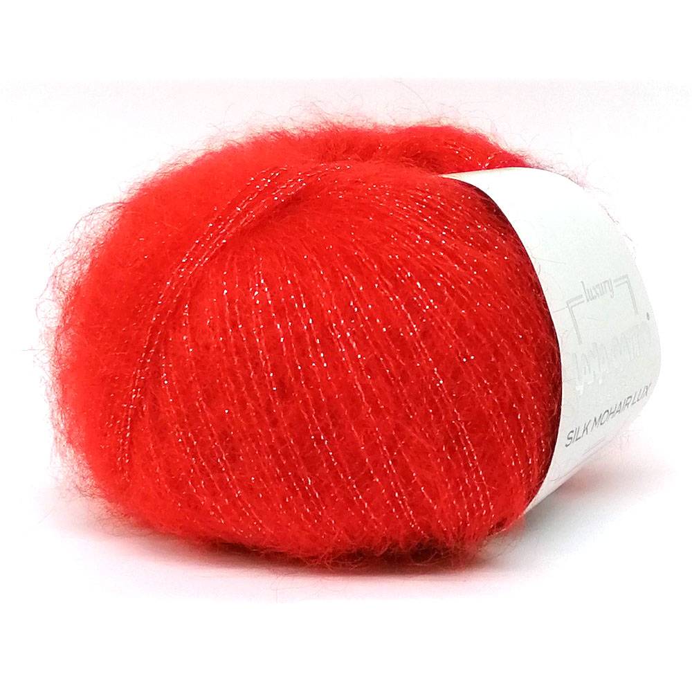 Пряжа Lana Gatto SILK MOHAIR LUX (Цвет: 6024 алый)