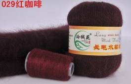 Пряжа LONG MINK WOOL (Цвет: 29 тем.бордо)