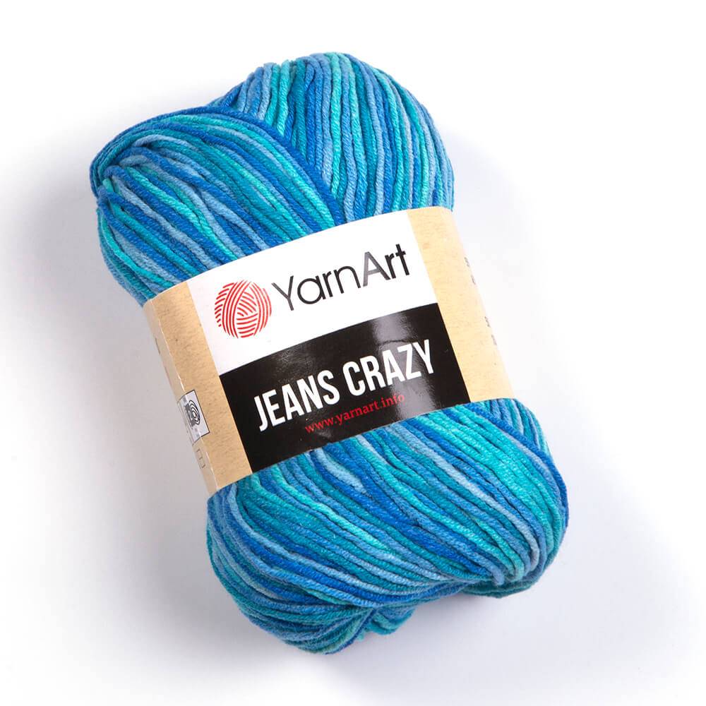 Пряжа Yarn Art JEANS CRAZY (Цвет: 8212 голубой-серый)