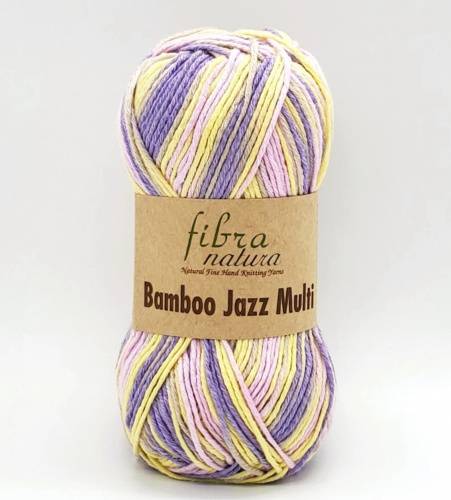 Пряжа Fibra Natura BAMBOO JAZZ MULTI (Цвет: 301 желто-молочно-сиреневый)