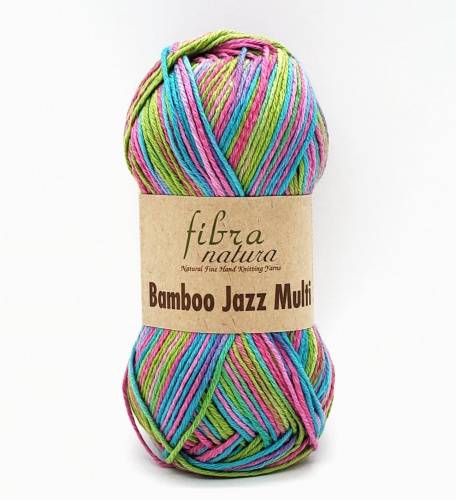 Пряжа Fibra Natura BAMBOO JAZZ MULTI (Цвет: 304 розово-салатово-бирюзовый)