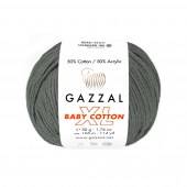 Пряжа Gazzal BABY COTTON XL (Цвет: 3450 темно-серый)