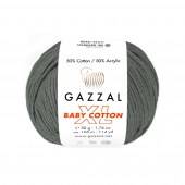 Пряжа Gazzal BABY COTTON XL (Цвет: 3450 темно-серый)