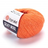 Пряжа Yarn Art SILKY WOOL (Цвет: 338 оранжевый)