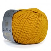 Пряжа Gazzal WOOL 175 (Цвет: 313 горчица)