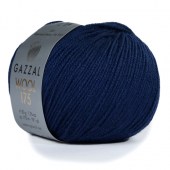 Пряжа Gazzal WOOL 175 (Цвет: 327 синий)