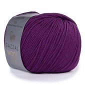 Пряжа Gazzal WOOL 175 (Цвет: 334 темно-лиловый)