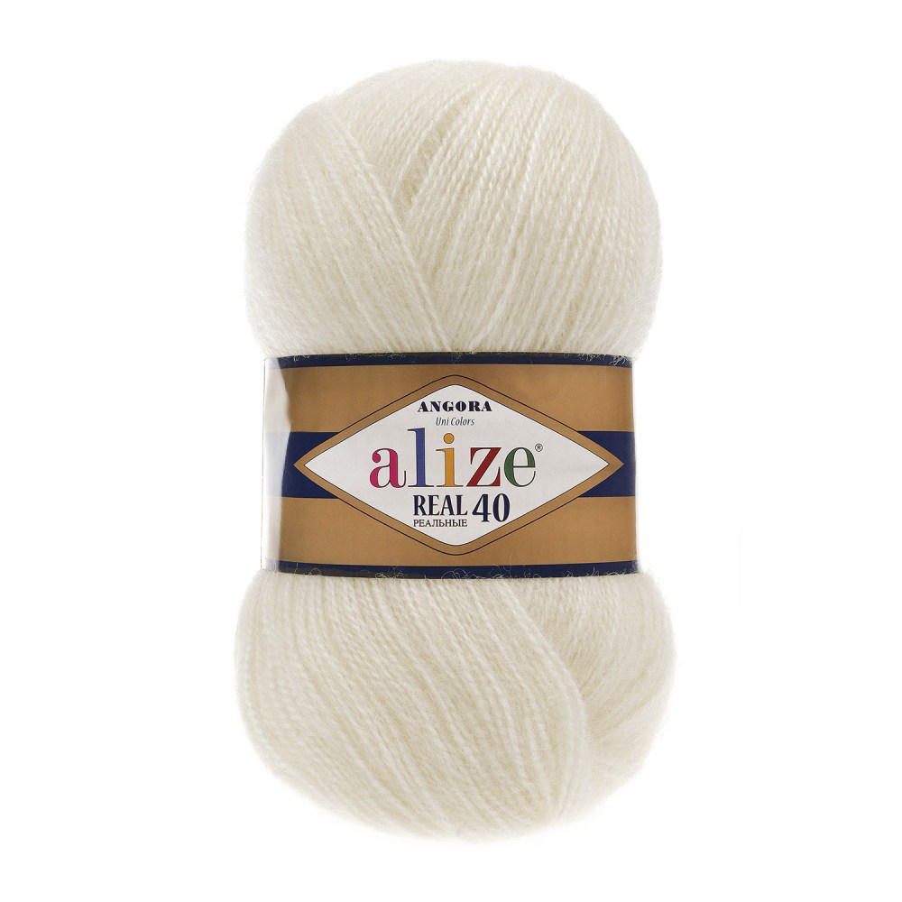 Пряжа Alize ANGORA REAL 40 (Цвет: 450 жемчужный)