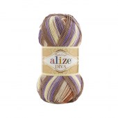 Пряжа Alize DIVA BATIK (Цвет: 7391 молочно-бежево-терракотовый)