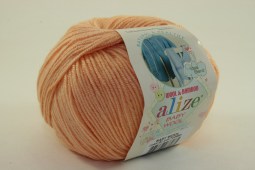 Пряжа Alize BABY WOOL (Цвет: 81 персиковый)