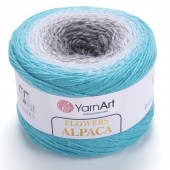 Пряжа Yarn Art Flowers Alpaca (Цвет: 412 бирюза-серый)