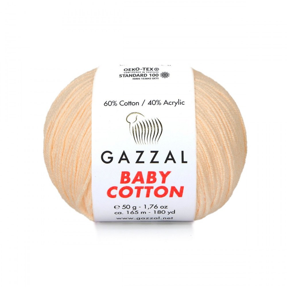 Пряжа Gazzal BABY COTTON (Цвет: 3469 чайная роза)