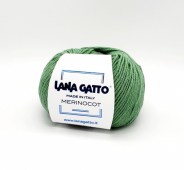 Пряжа Lana Gatto MERINOCOT (Цвет: 14602 св.зеленый)