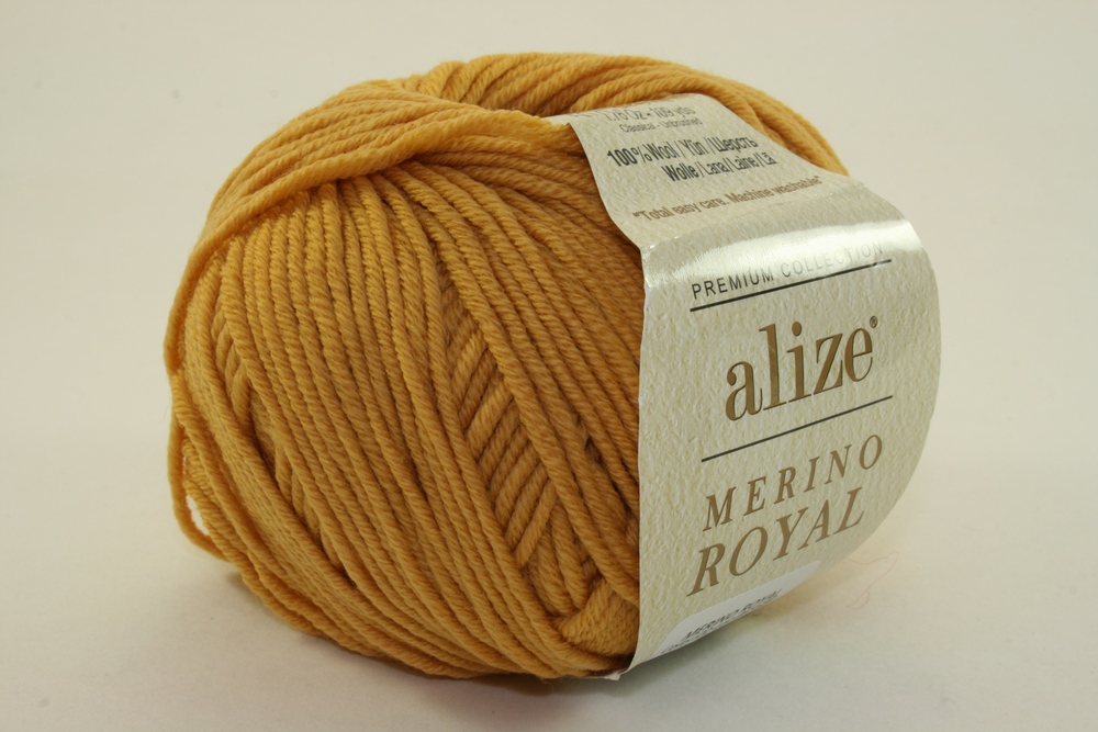 Пряжа Alize MERINO ROYAL (Цвет: 02 шафран)