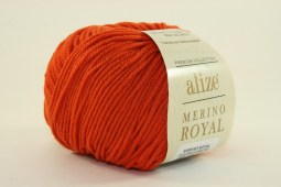 Пряжа Alize MERINO ROYAL (Цвет: 89 терракот)