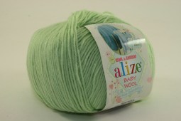 Пряжа Alize BABY WOOL (Цвет: 188 зеленая мята)