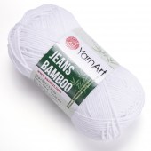 Пряжа Yarn Art JEANS BAMBOO  (Цвет: 101 белый)