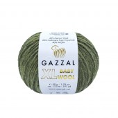 Пряжа Gazzal BABY WOOL XL (Цвет: 840 оливковый)