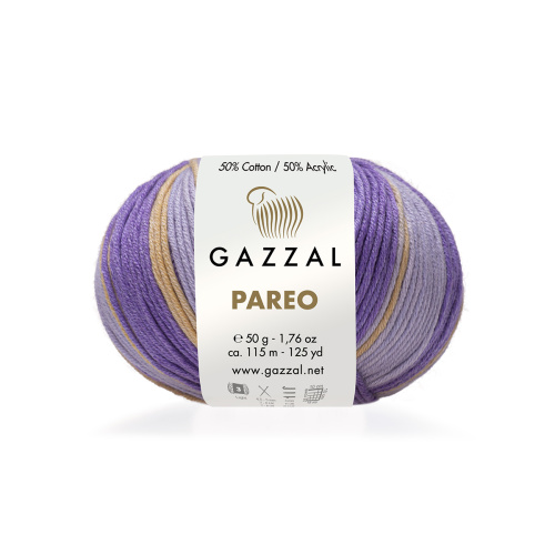 Пряжа Gazzal PAREO (Цвет: 10422 сирень-фиолет-песок)