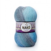 Пряжа Nako MOHAIR DELICATE COLOR FLOW (Цвет: 28084 голубой-сиреневый)