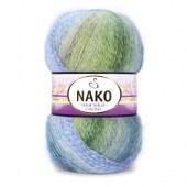 Пряжа Nako MOHAIR DELICATE COLOR FLOW (Цвет: 7248 сирень-зеленый)