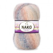 Пряжа Nako MOHAIR DELICATE COLOR FLOW (Цвет: 75717 св.джинс-персик)