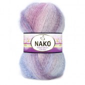 Пряжа Nako MOHAIR DELICATE COLOR FLOW (Цвет: 75718 голубой-розовый-сирень)