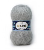 Пряжа Nako MOHAIR DELICATE (Цвет: 195 светло-серый)