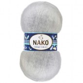 Пряжа Nako MOHAIR DELICATE (Цвет: 6152 светло-серый)