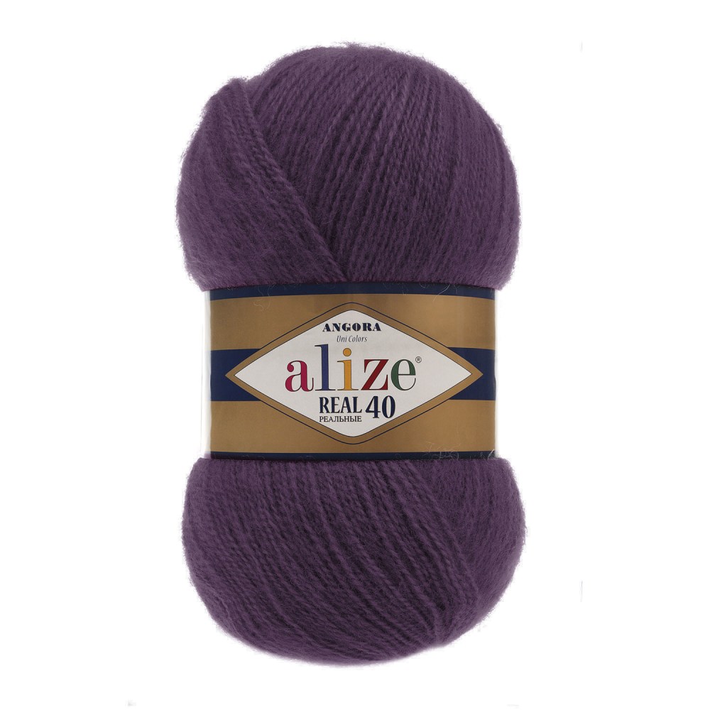 Пряжа Alize ANGORA REAL 40 (Цвет: 111 сливовый)