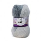 Пряжа Nako MOHAIR DELICATE COLOR FLOW (Цвет: 28092 темно-серый меланж)