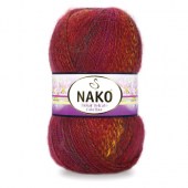Пряжа Nako MOHAIR DELICATE COLOR FLOW (Цвет: 7131 оранжевый-вишня)
