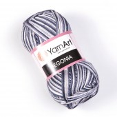 Пряжа Yarn Art BEGONIA MELANGE (Цвет: 509 серый/белый)