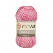 Пряжа Yarn Art BEGONIA MELANGE (Цвет: 5338 белый/розовый)