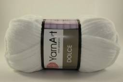 Пряжа Yarn Art DOLCE (Цвет: 741 белоснежный)