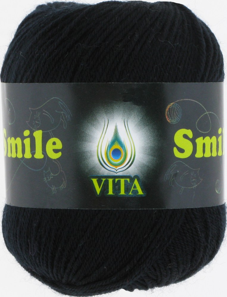 Пряжа Vita SMILE (Цвет: 3502 чёрный)