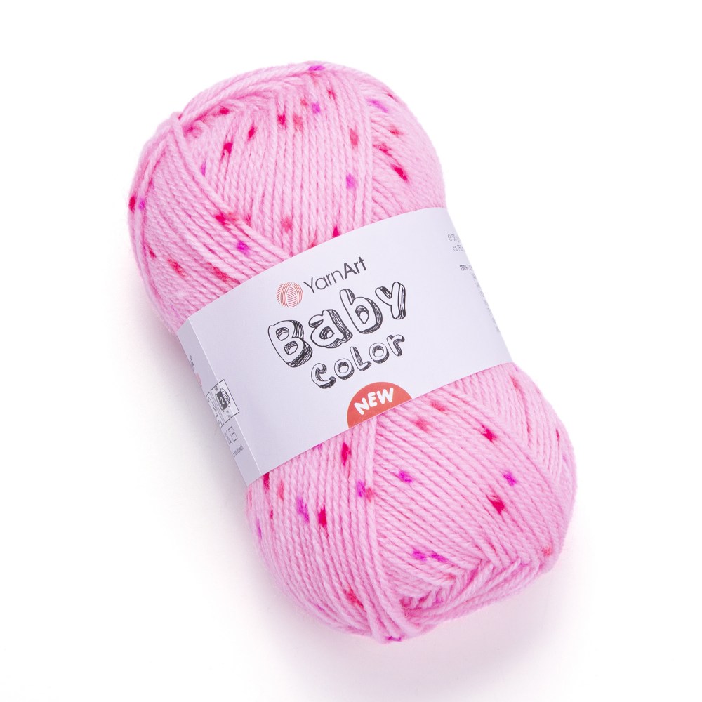 Пряжа Yarn Art BABY COLOR (Цвет: 211 ярко-розовый/крап)