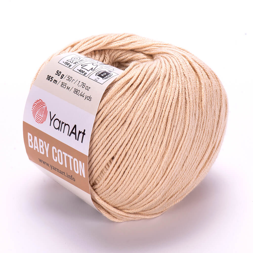 Пряжа Yarn Art BABY COTTON (Цвет: 404 топленое молоко)