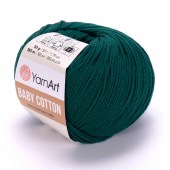 Пряжа Yarn Art BABY COTTON (Цвет: 444 темно-зеленый)
