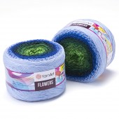 Пряжа Yarn Art FLOWERS (Цвет: 306 голубой-зелень)