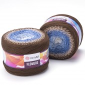 Пряжа Yarn Art FLOWERS (Цвет: 320 шоколад-голубой)