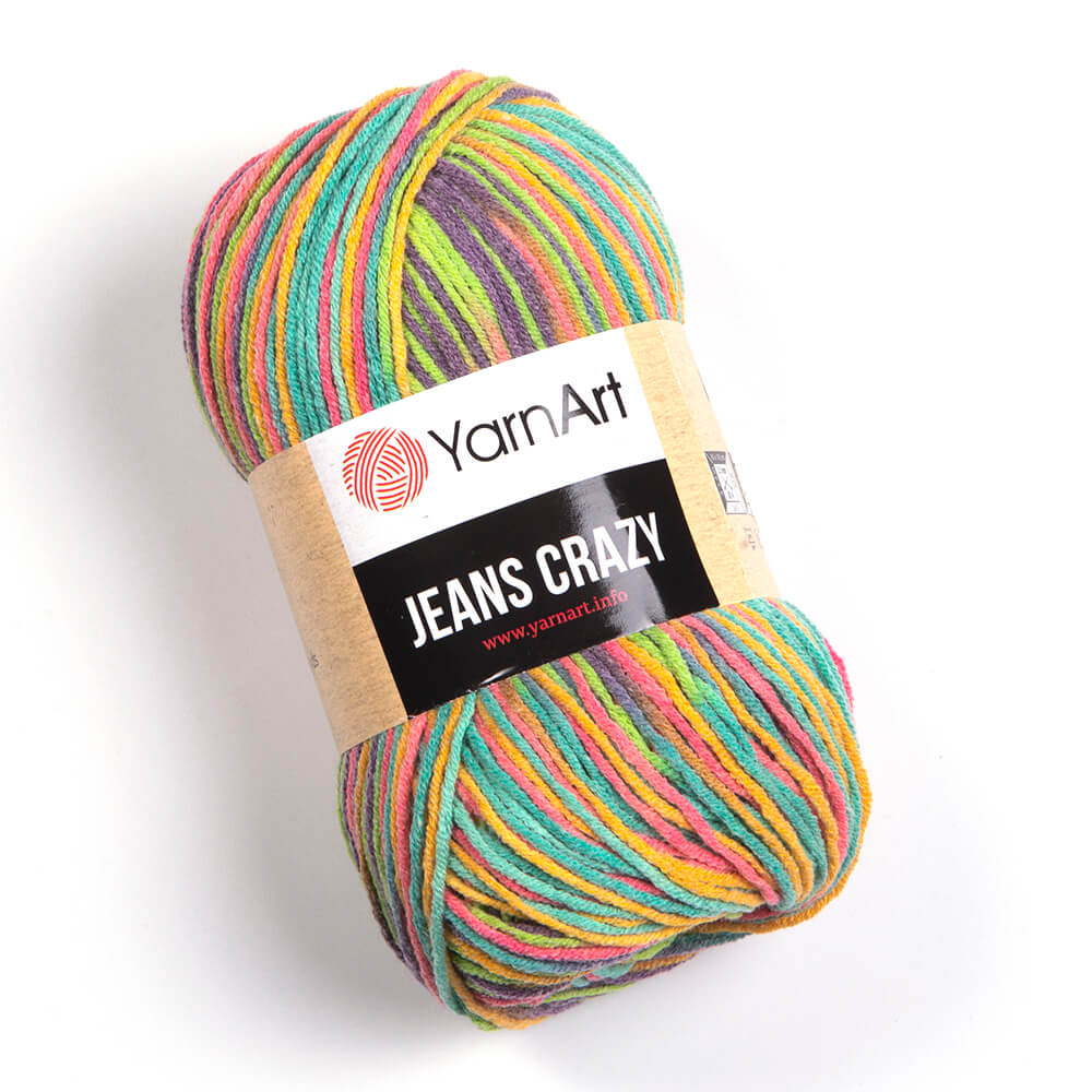 Пряжа Yarn Art JEANS CRAZY (Цвет: 8215 радуга)