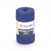 Пряжа Yarn Art MACRAME COTTON JAZZY (Цвет: 1208 черный-василек)