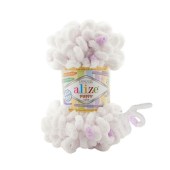 Пряжа Alize PUFFY COLOR (Цвет: 6470 белый/лиловый)