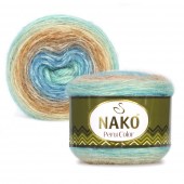 Пряжа Nako PERU COLOR (Цвет: 32416 терракотово-зелено-голубой)