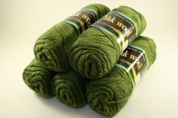 Пряжа Color City YAK WOOL (Цвет: 911 зеленый меланж)