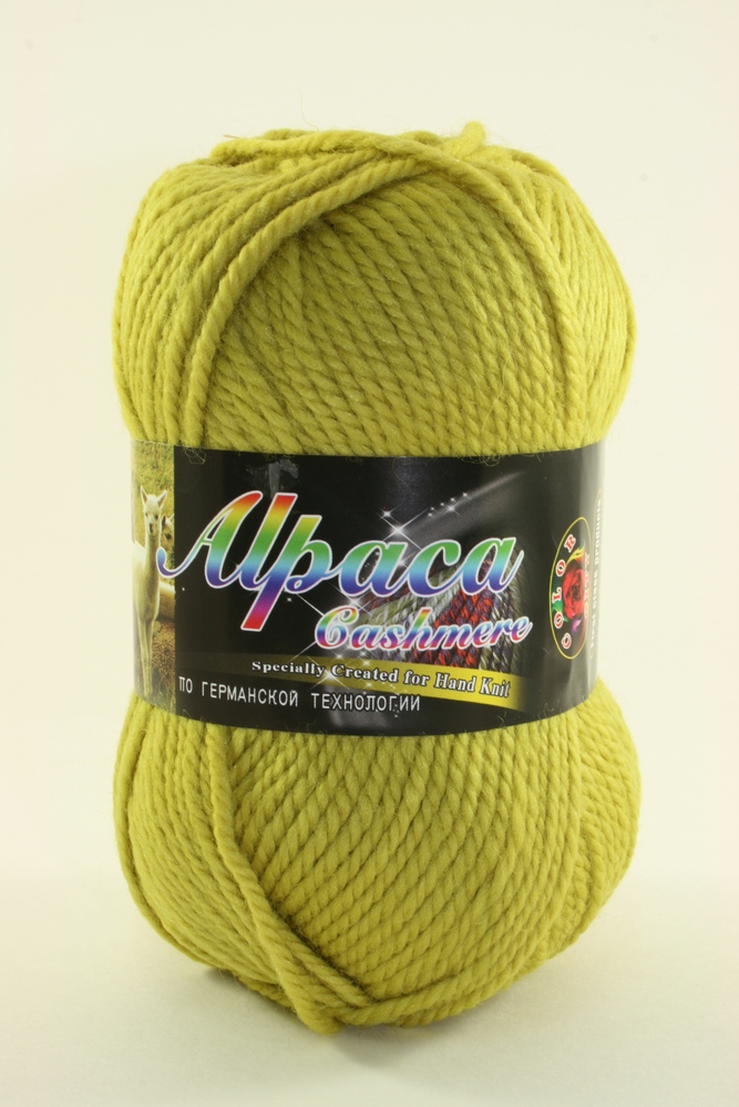Пряжа Color City ALPACA CASHMERE (Цвет: 121 лайм)