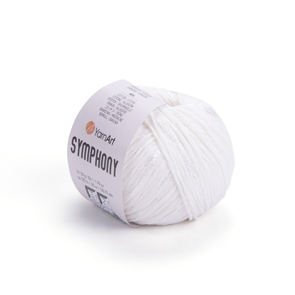 Пряжа Yarn Art SYMPHONY (Цвет: 2101 белый)